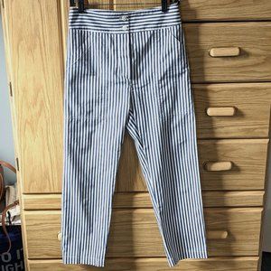 Adam Lippes Designer Cotton/Silk Striped Pants - Size 2